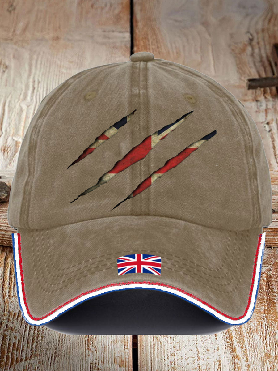 Unisex UK Flag Printed Hat