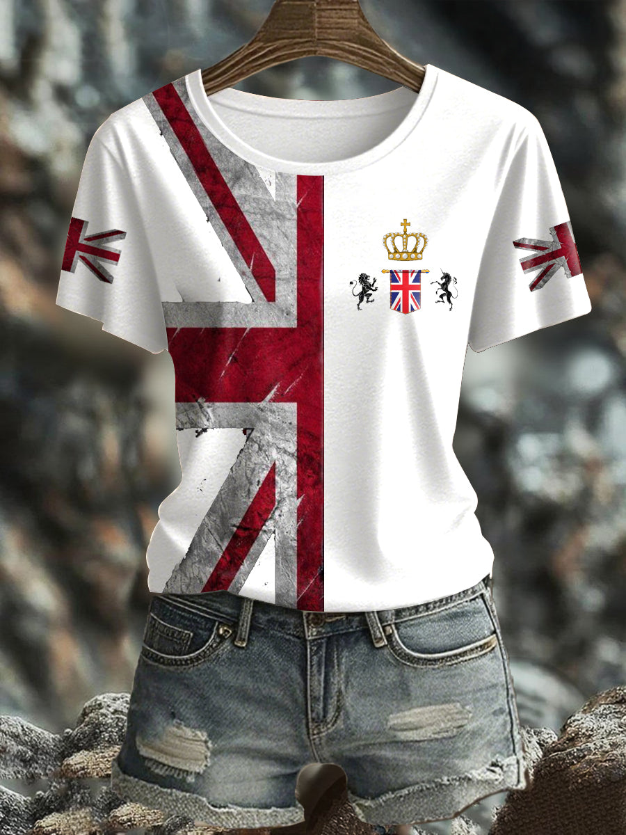Women's UK Flag Pride Printed T-Shirt