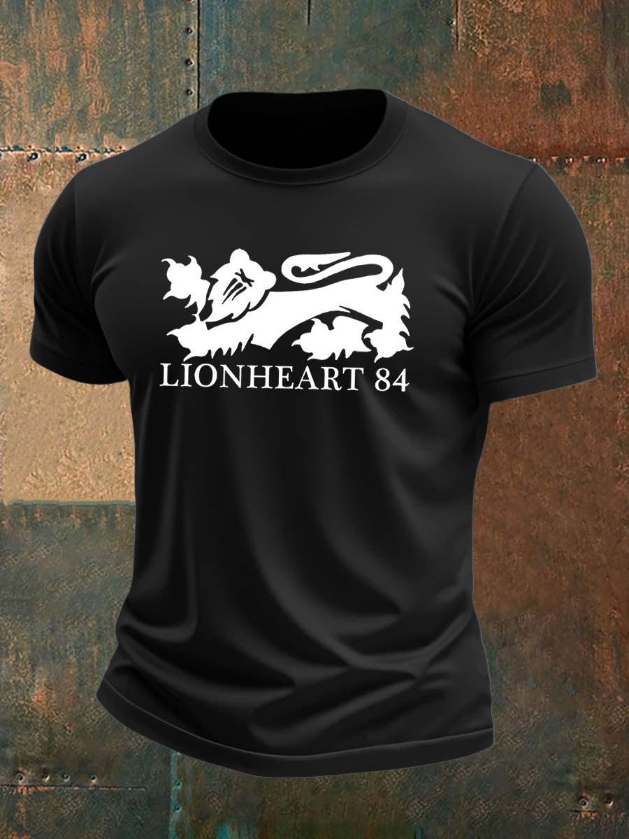 Men's British Veteran Imitation Cotton Short-Sleeved Printed T-shirt