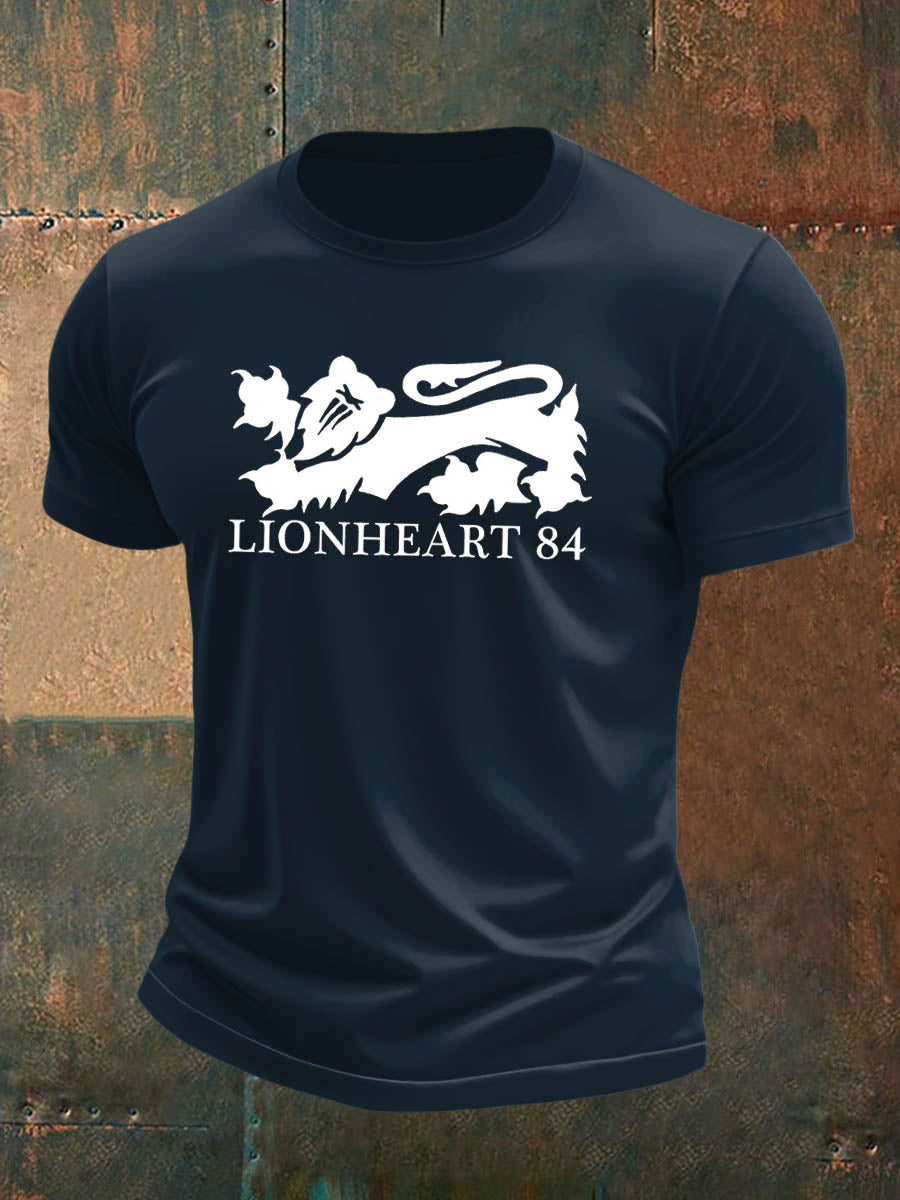 Men's British Veteran Imitation Cotton Short-Sleeved Printed T-shirt