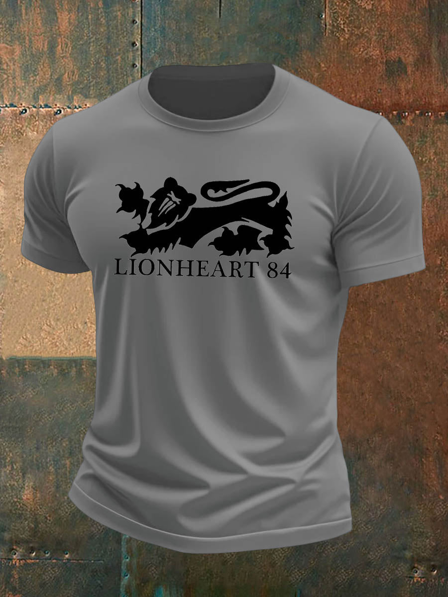 Men's British Veteran Imitation Cotton Short-Sleeved Printed T-shirt