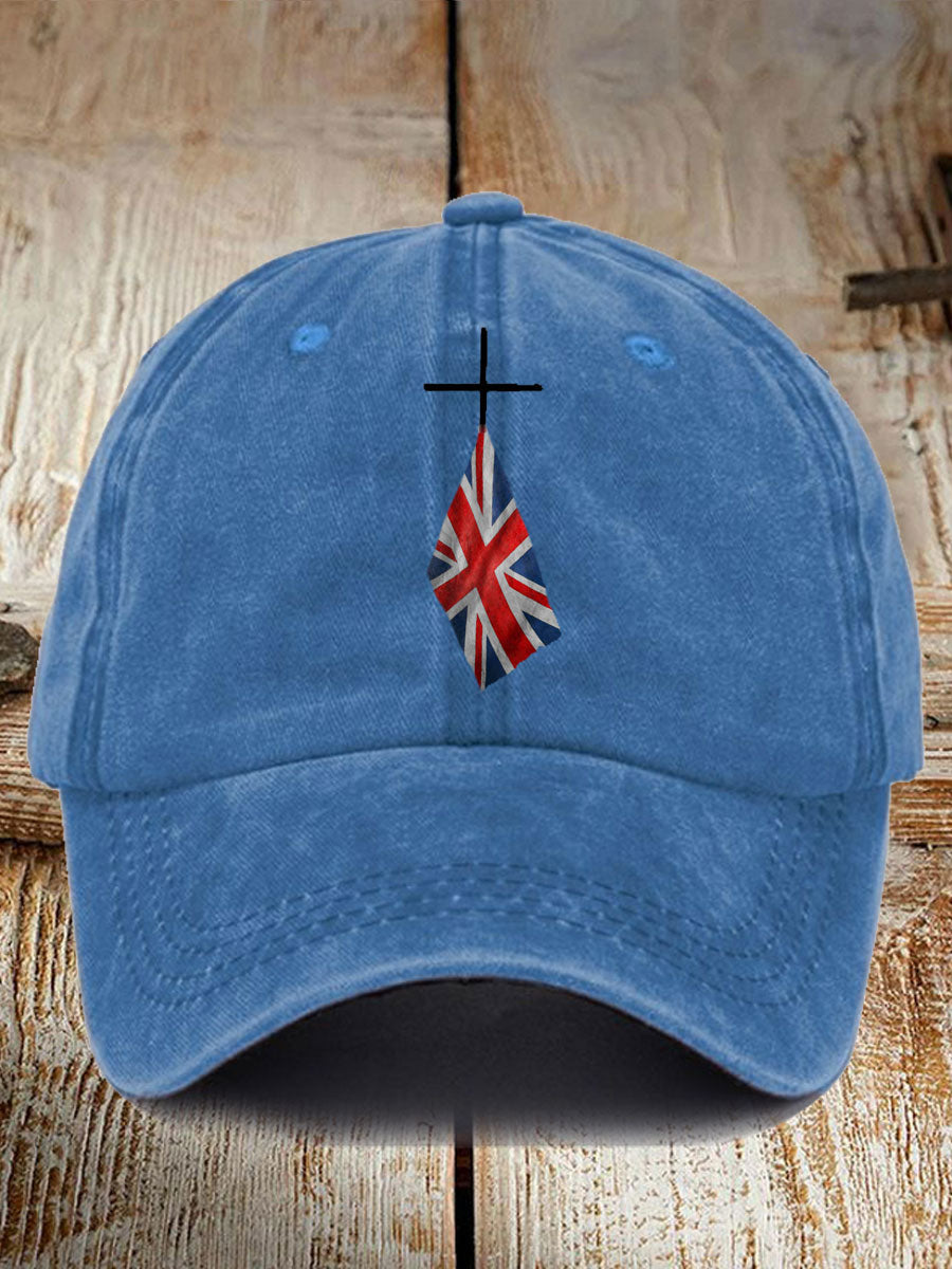 Unisex UK Flag Printed Hat