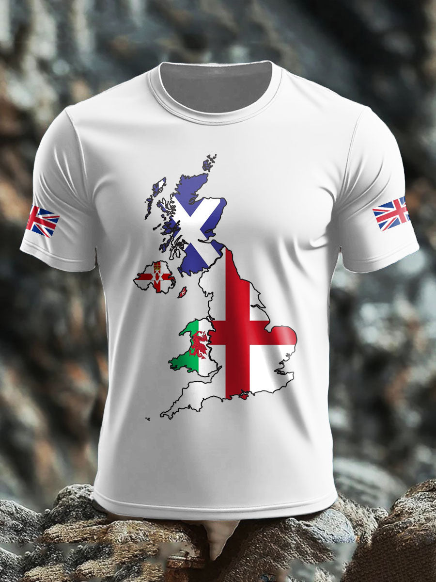 Men's UK Flag Printed T-shirt