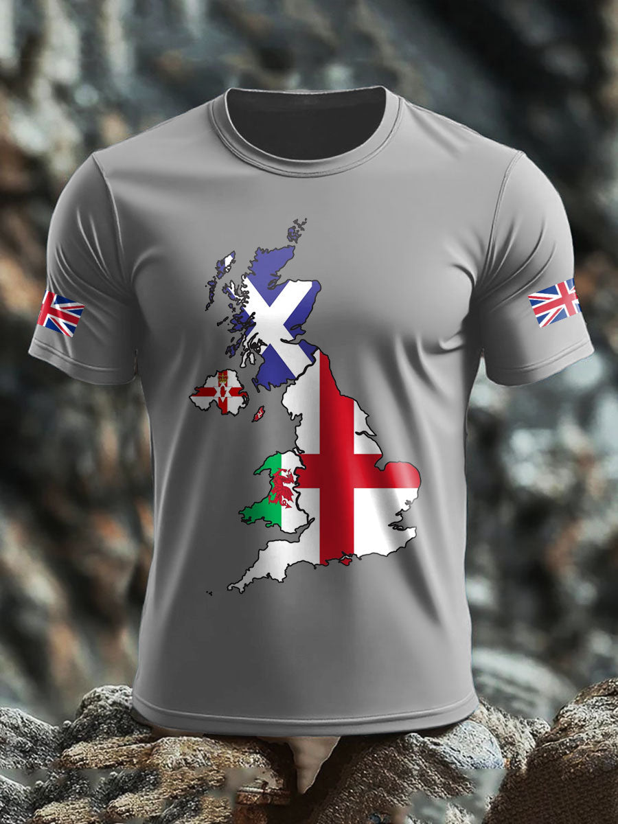 Men's UK Flag Printed T-shirt
