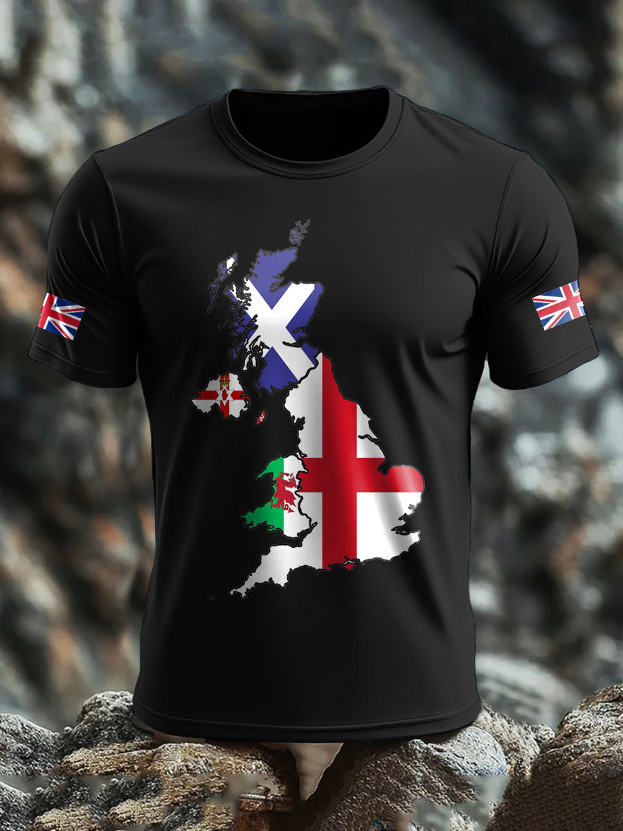 Men's UK Flag Printed T-shirt