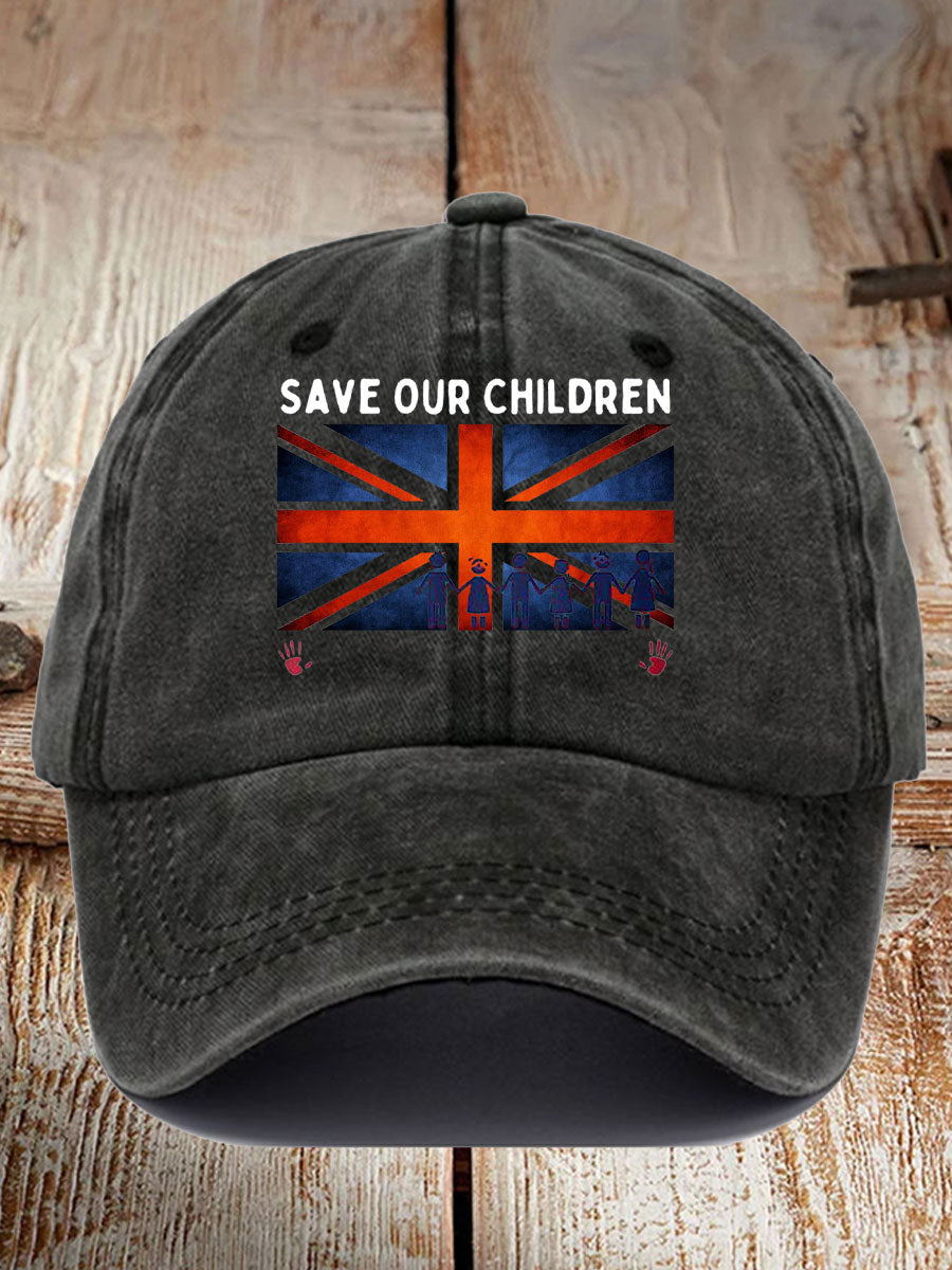 Unisex UK Save Our Children Printed Hat