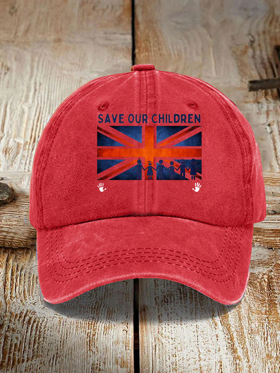 Unisex UK Save Our Children Printed Hat