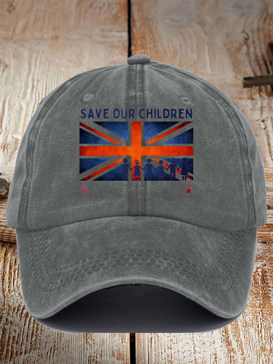 Unisex UK Save Our Children Printed Hat