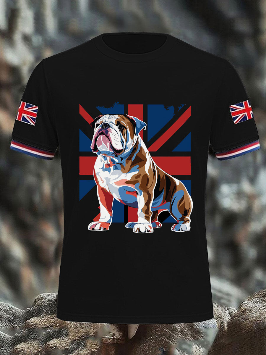 Men's Vintage England Flag Casual T-Shirt