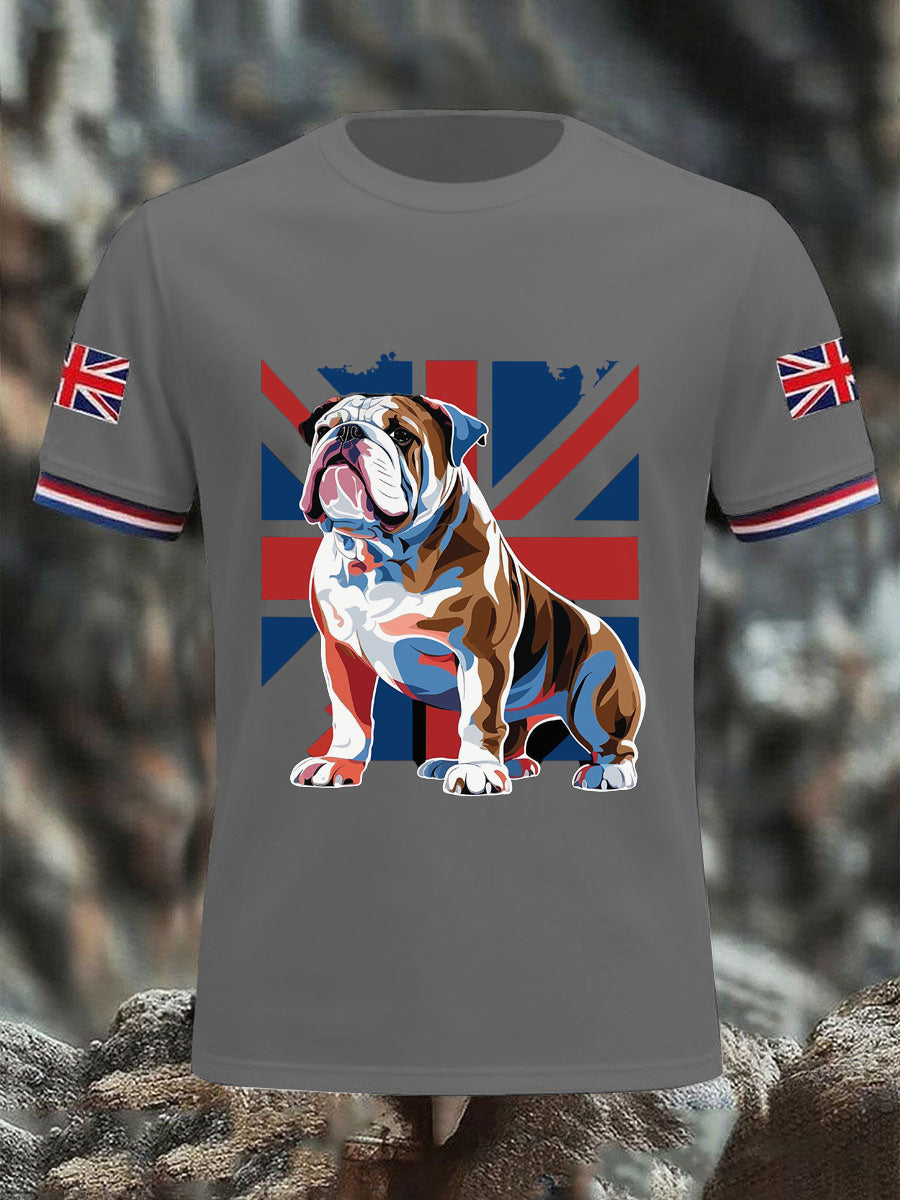 Men's Vintage England Flag Casual T-Shirt