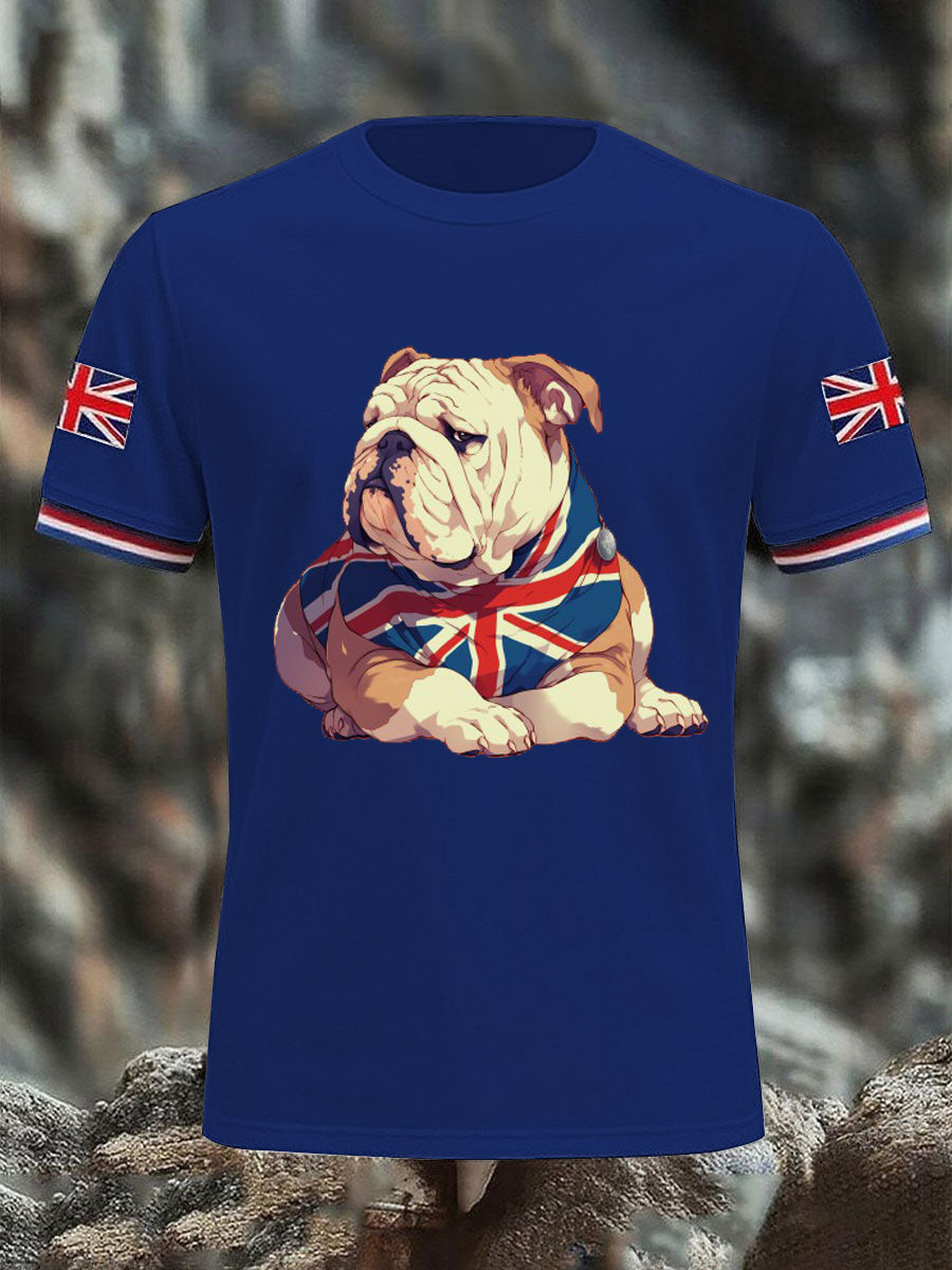 Men's Vintage England Flag Casual T-Shirt