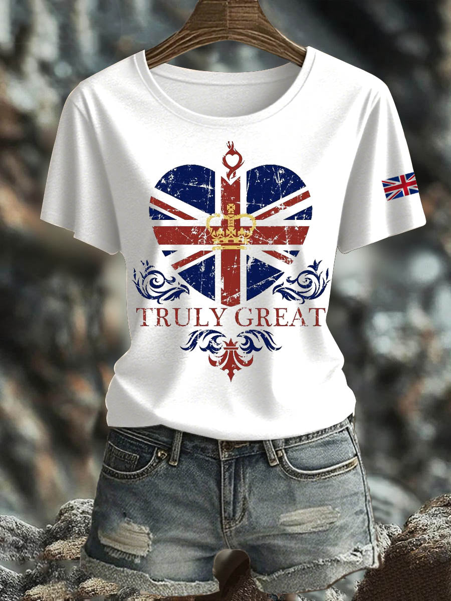 Women's British short-sleeved T-shirt