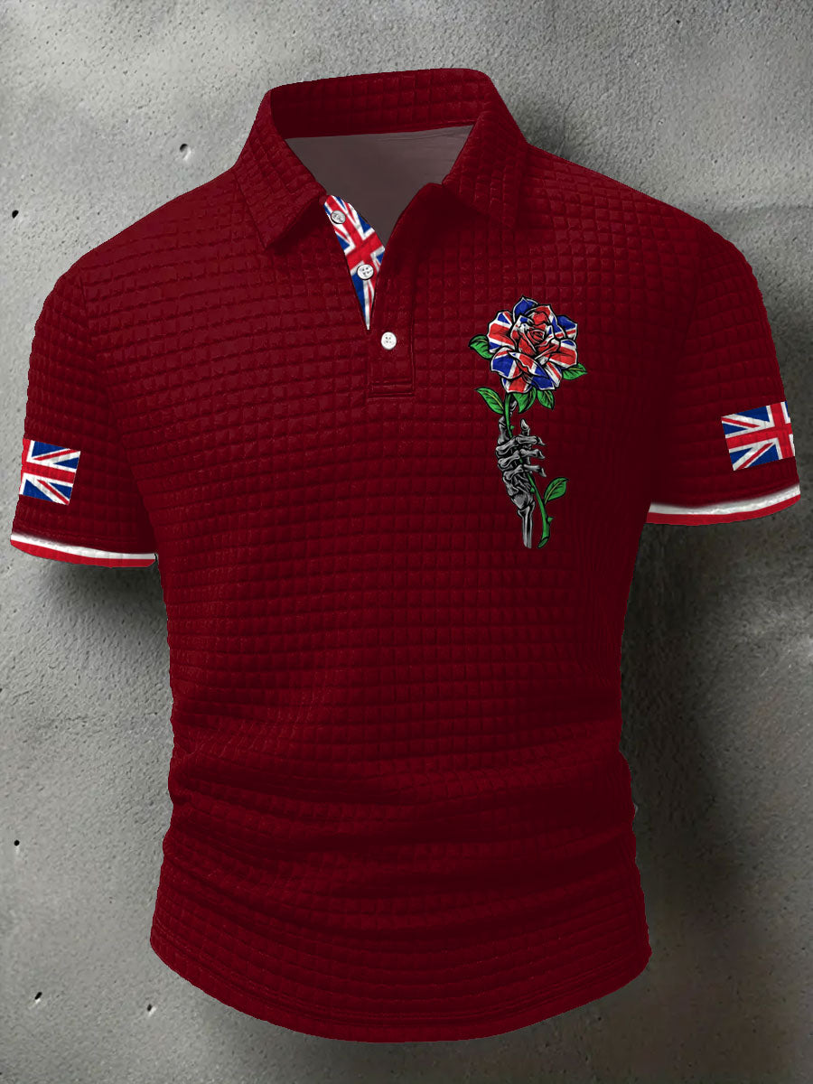 Men's UK Flag Art Printed Casual Tops