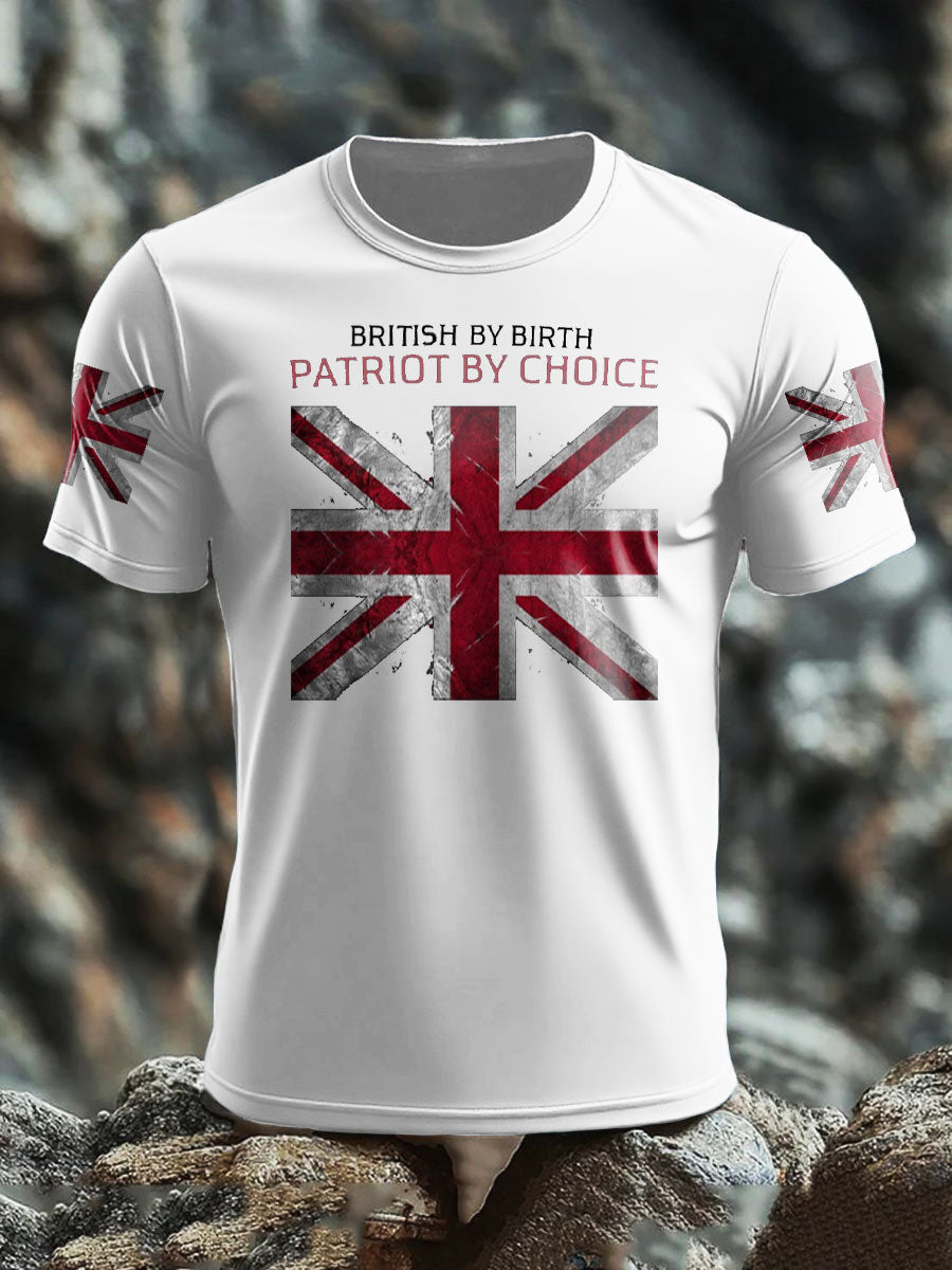 Men's UK Flag Patriotism Printed T-shirt