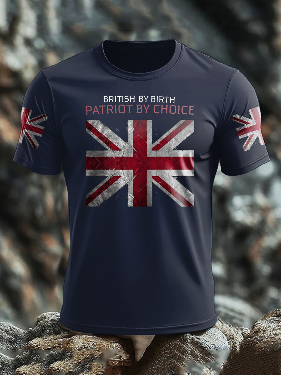 Men's UK Flag Patriotism Printed T-shirt