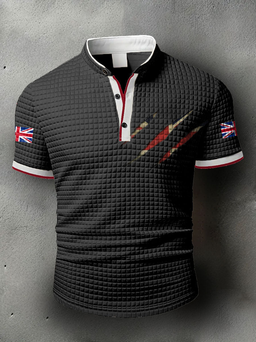 Men's UK Flag Printed Casual Tops