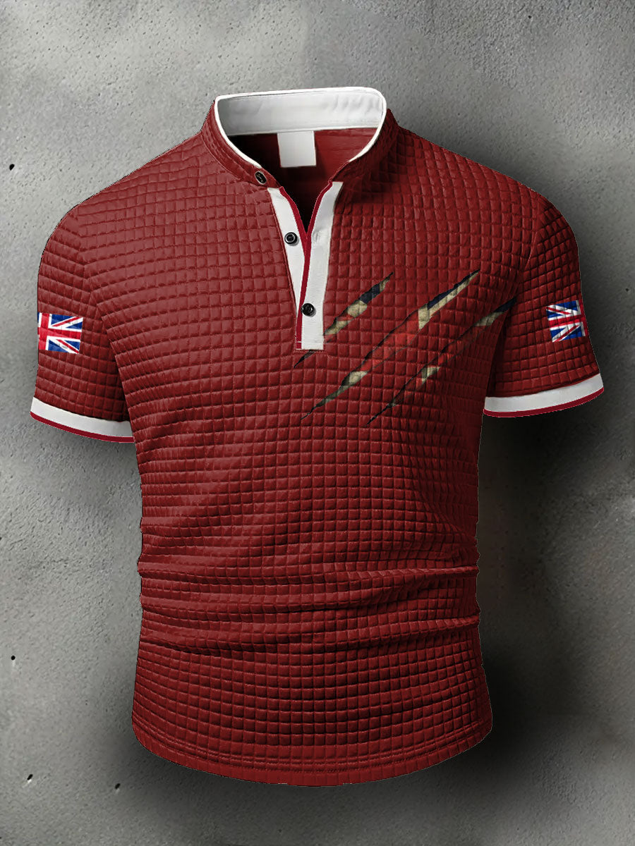 Men's UK Flag Printed Casual Tops