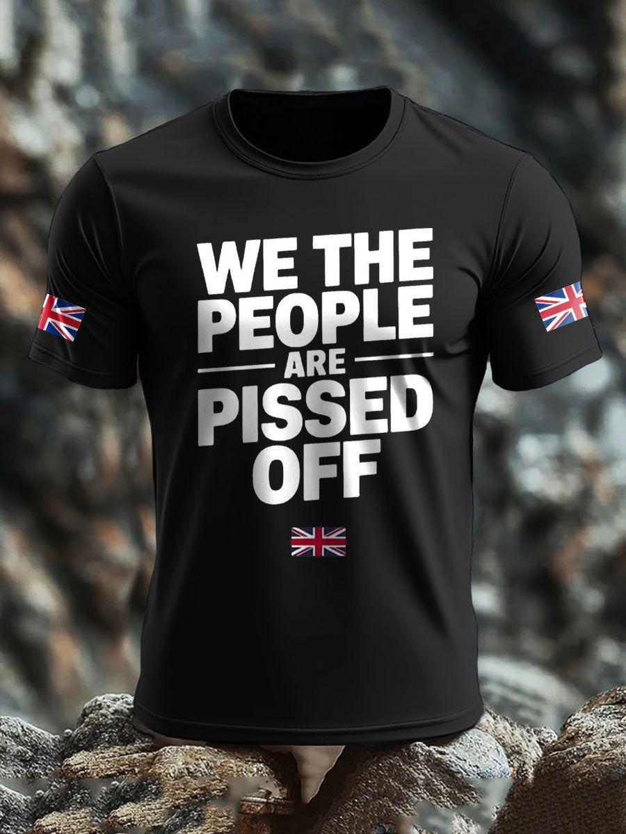 Men's UK Flag Patriotism Printed T-shirt