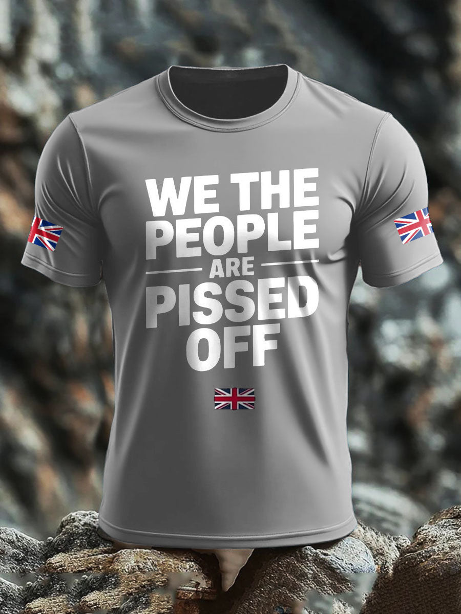 Men's UK Flag Patriotism Printed T-shirt