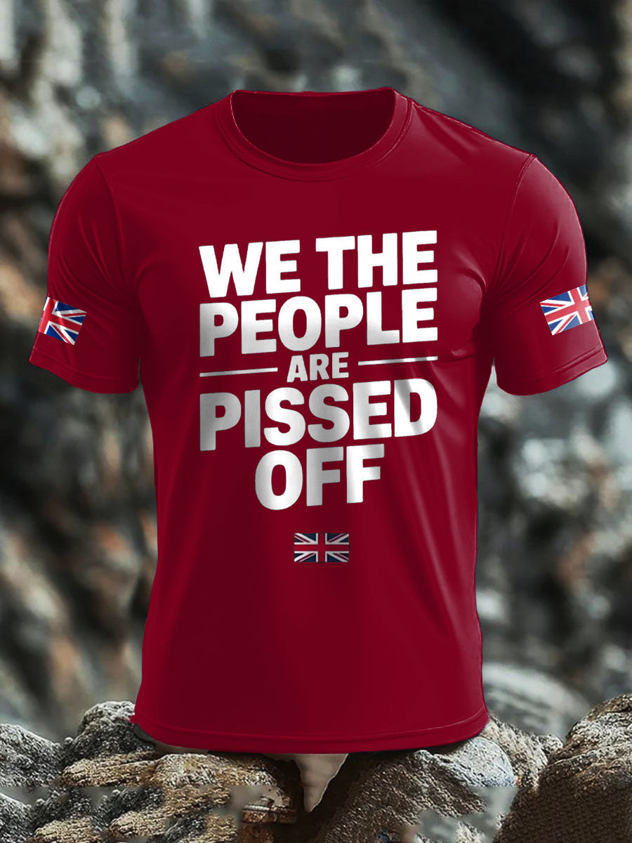 Men's UK Flag Patriotism Printed T-shirt