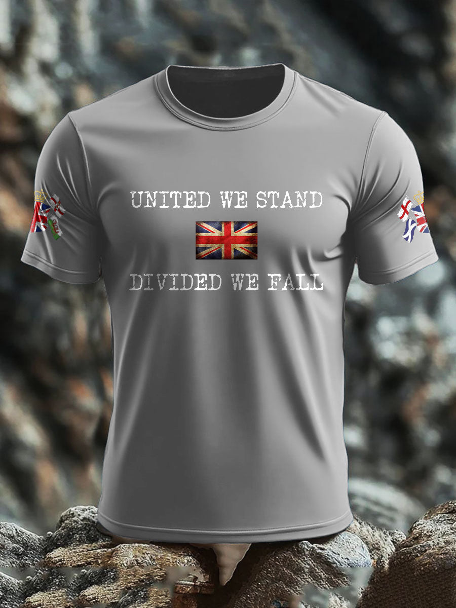 Men's UK Flag United We Stand Printed T-shirt