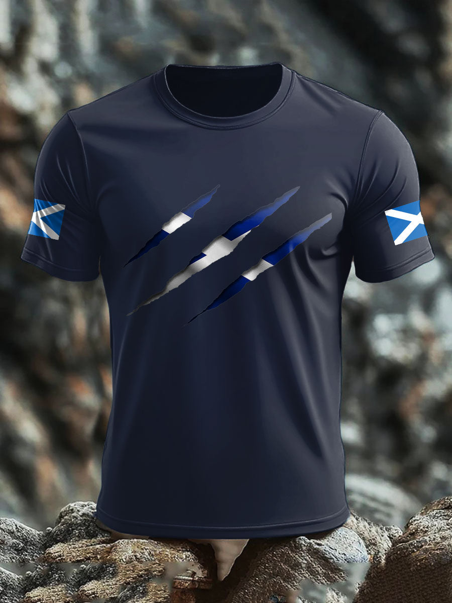 Men's Scotland UK Flag Printed T-shirt