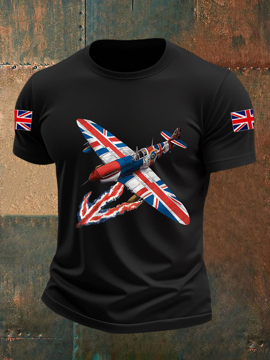 Men's Union Jack Fighter Short-sleeved T-shirt