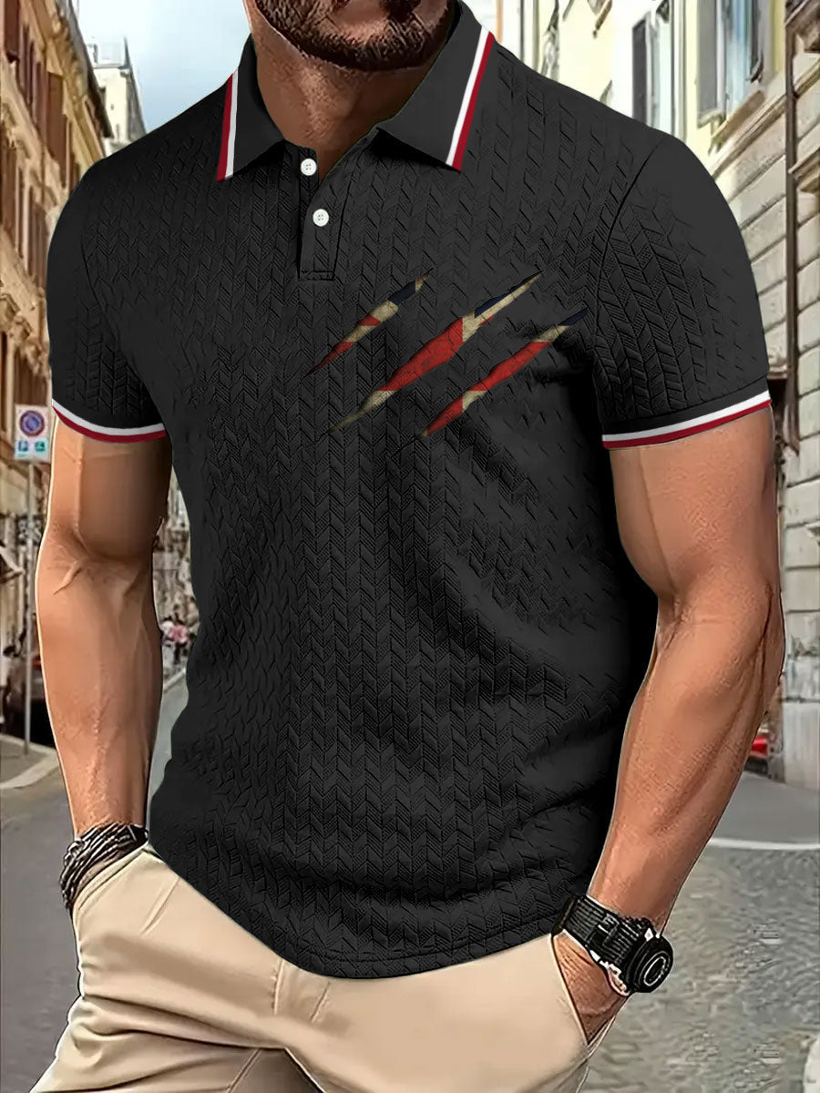 Men's UK Flag Printed Casual Tops