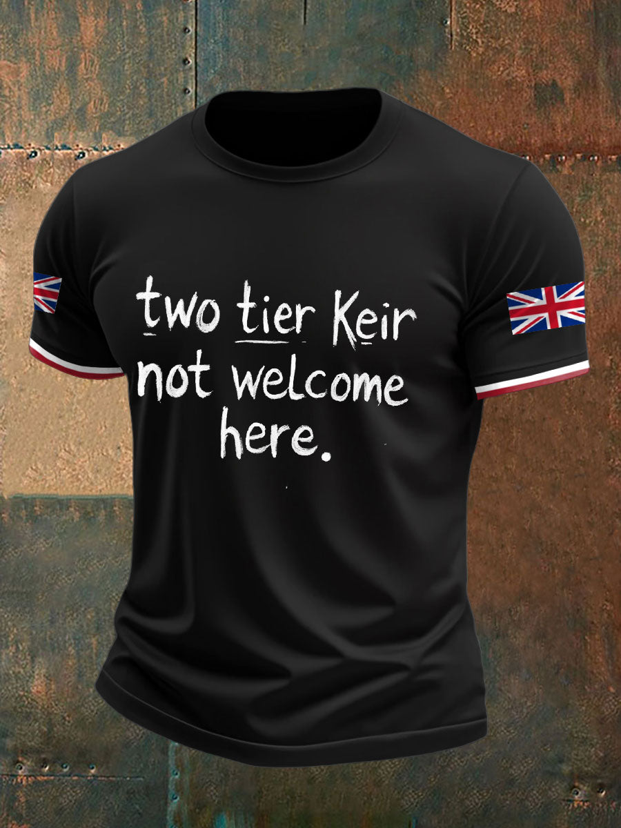 Men's UK Flag Immigration Printed T-shirt