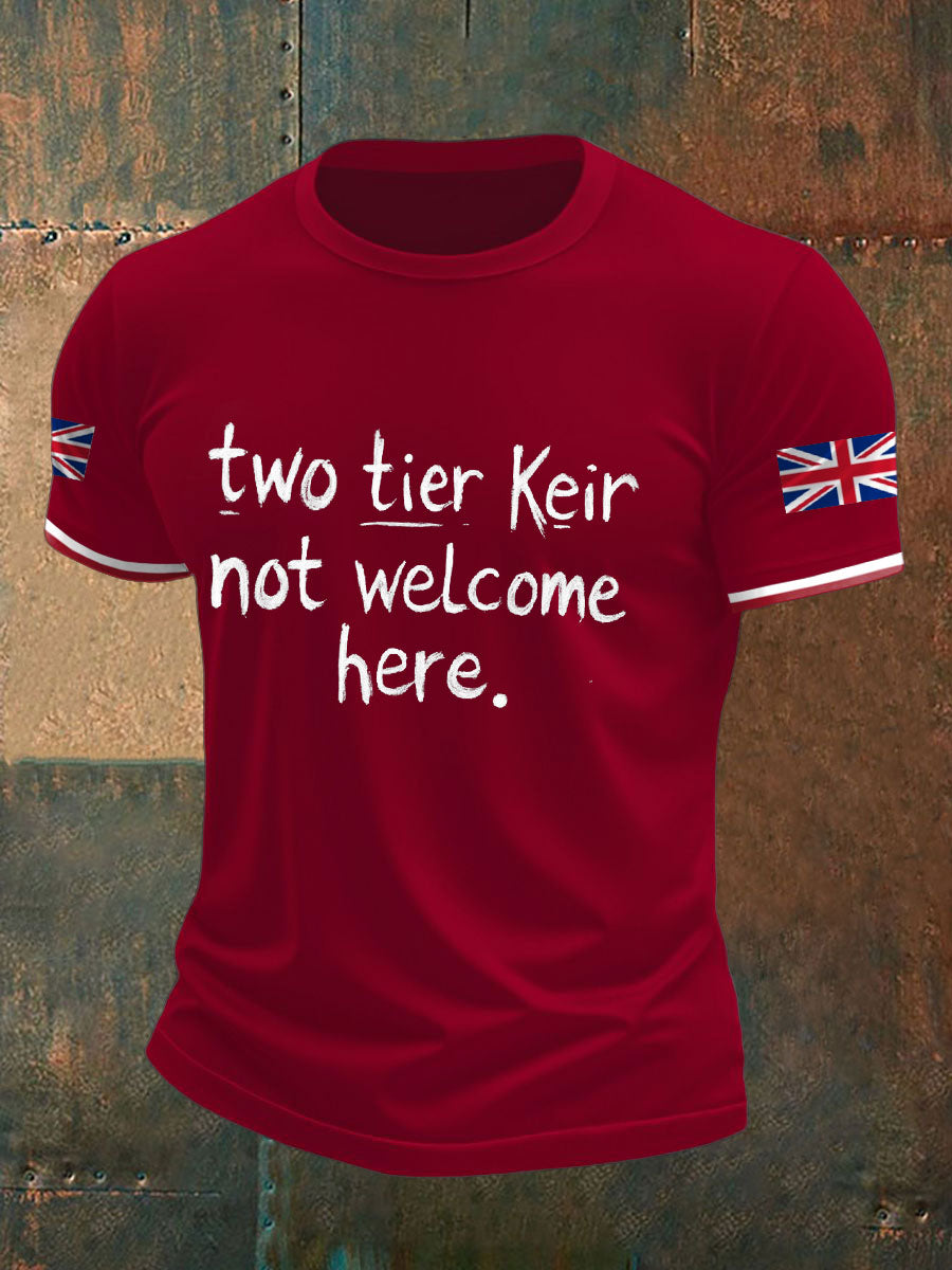 Men's UK Flag Immigration Printed T-shirt