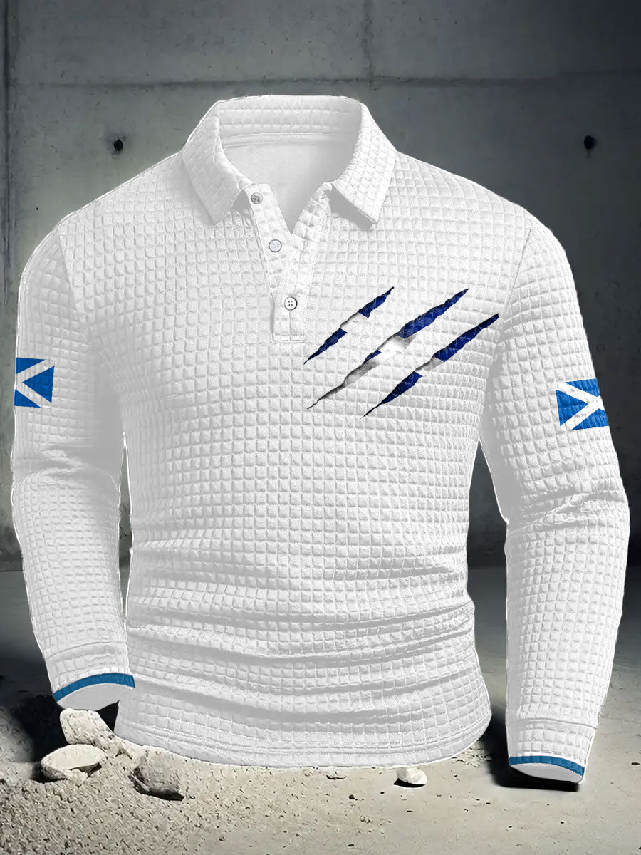 Men's Scotland Flag Proud The Brave Printed Casual Tops