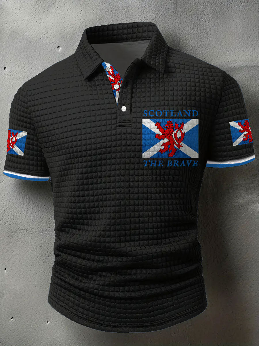 Men's Scotland Flag Proud The Brave Printed Casual Tops