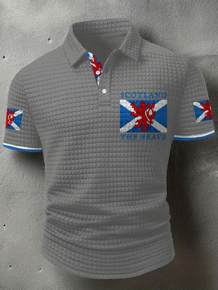 Men's Scotland Flag Proud The Brave Printed Casual Tops