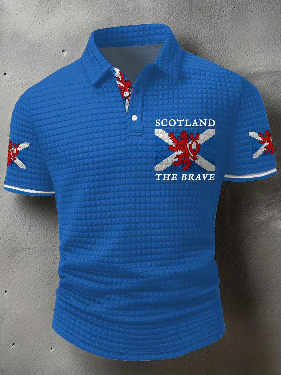 Men's Scotland Flag Proud The Brave Printed Casual Tops