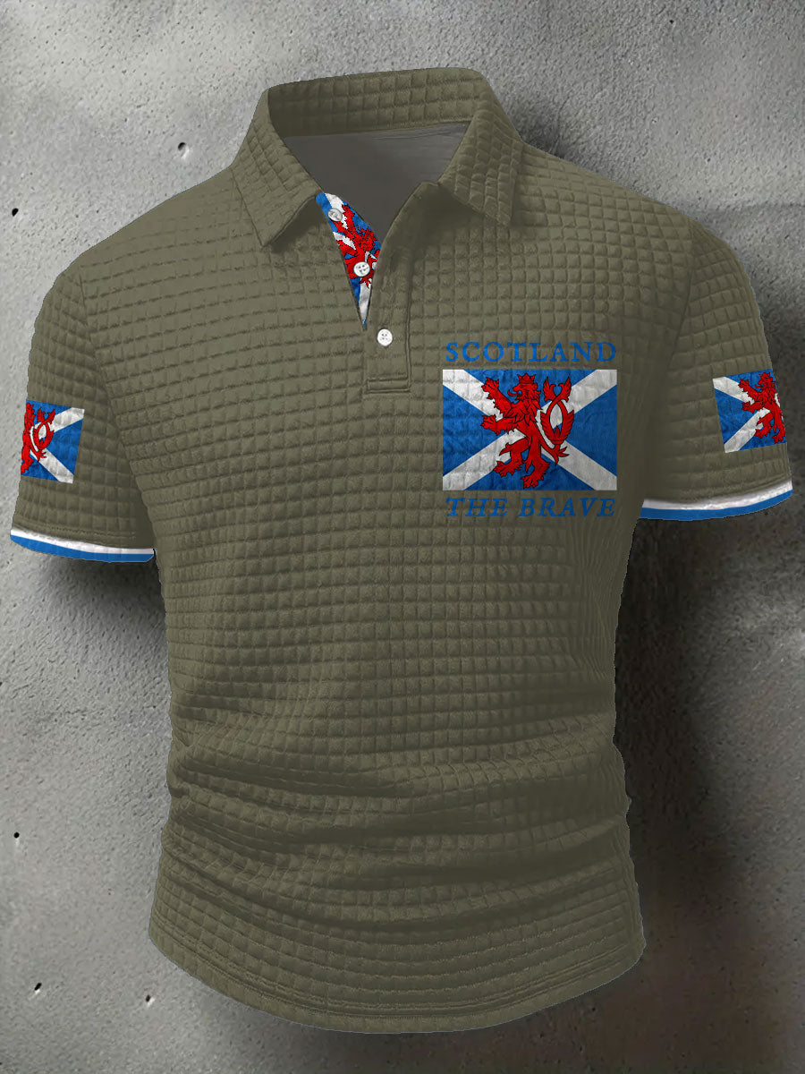 Men's Scotland Flag Proud The Brave Printed Casual Tops