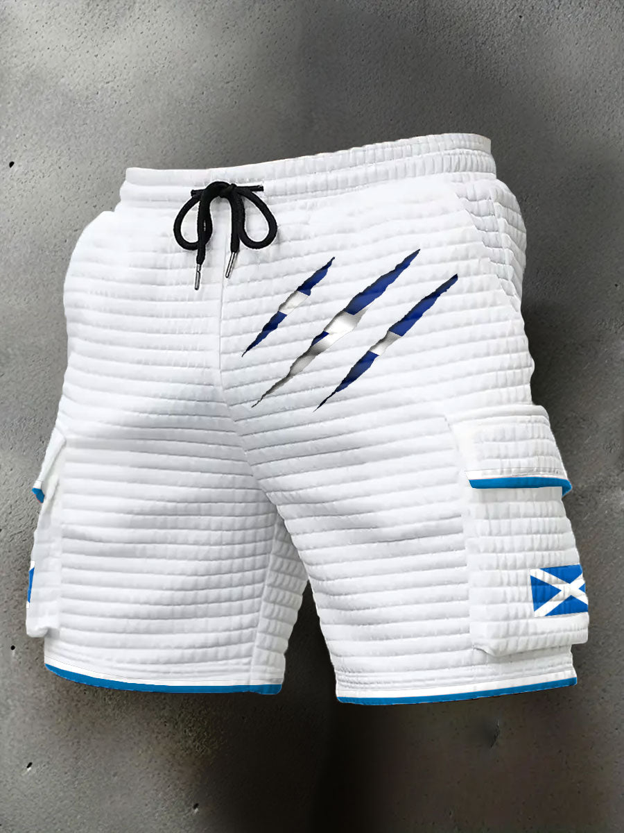Men's Scotland Flag Proud The Brave Printed Shorts