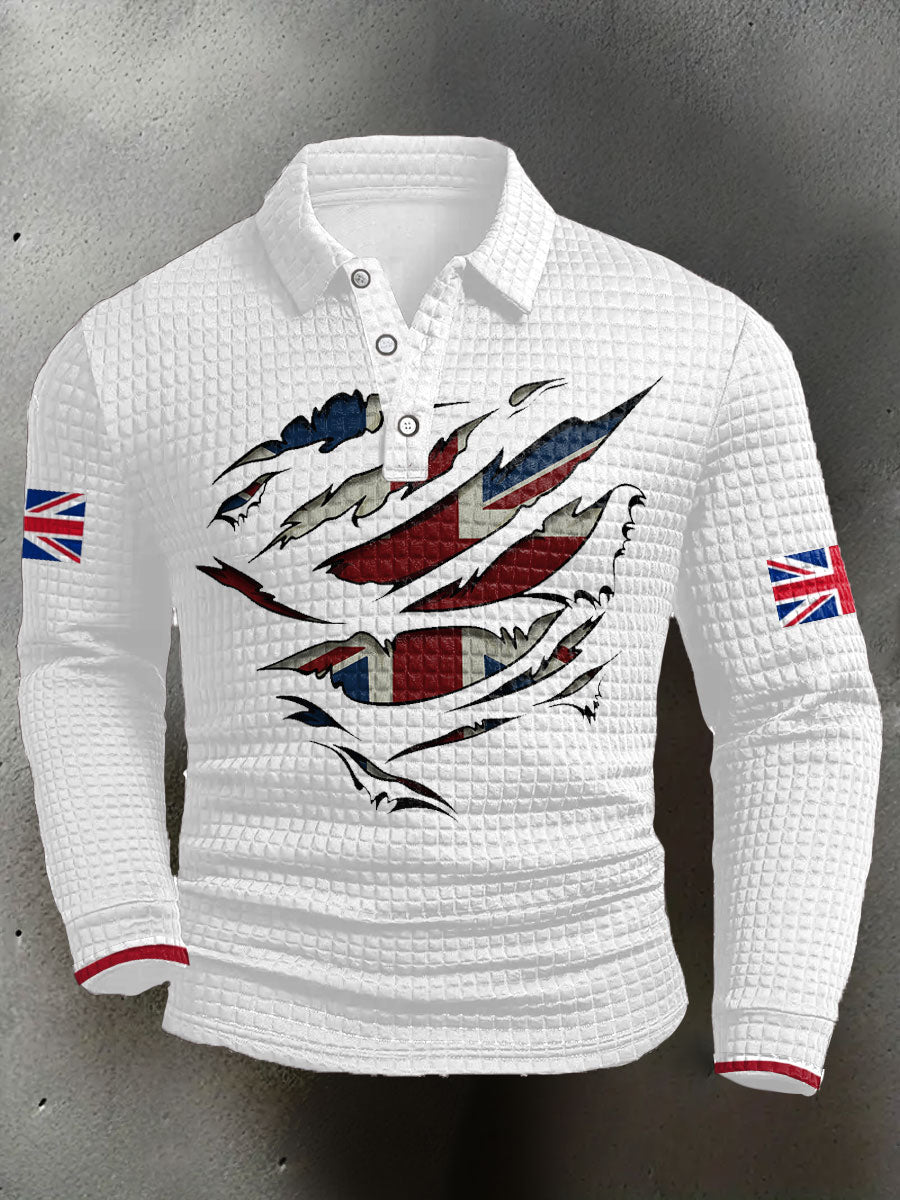 Men's UK Flag Printed Casual Tops