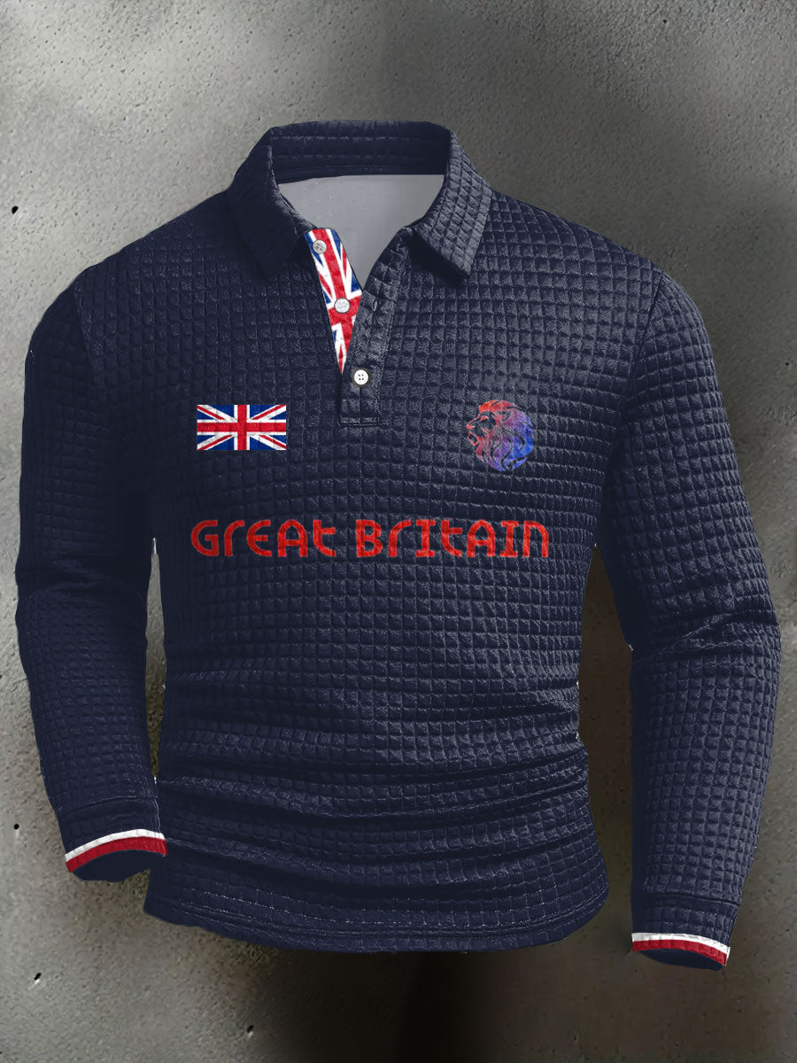 Men's UK Flag Printed Casual Tops