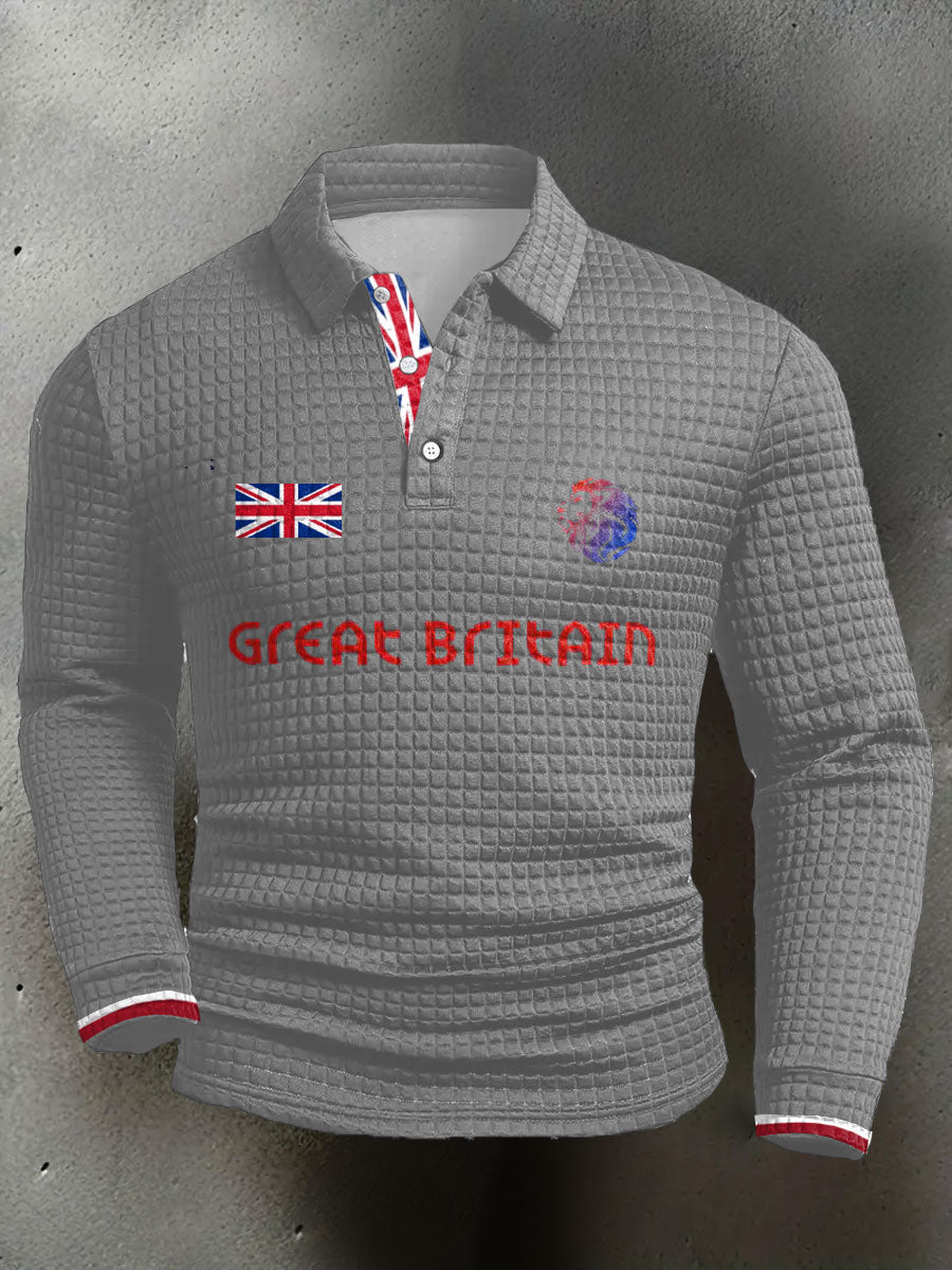 Men's UK Flag Printed Casual Tops