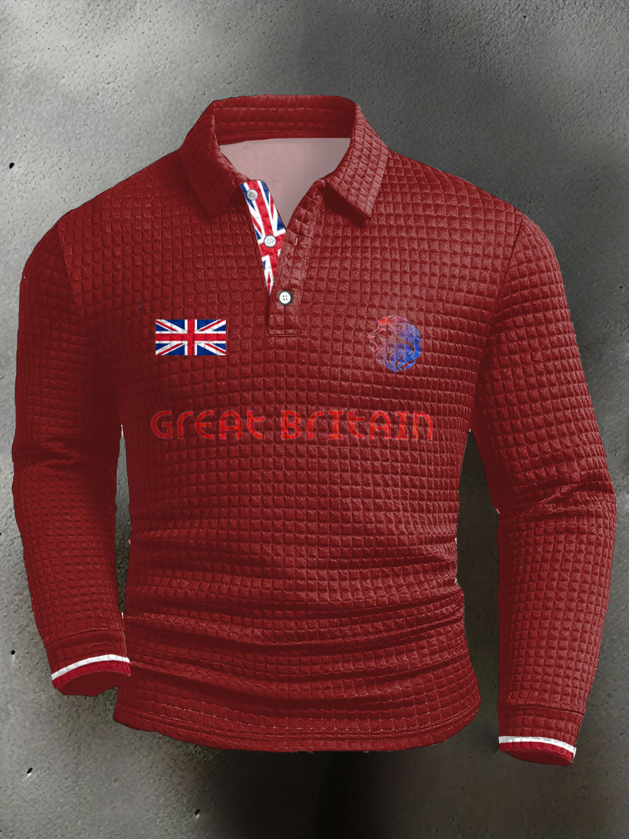 Men's UK Flag Printed Casual Tops