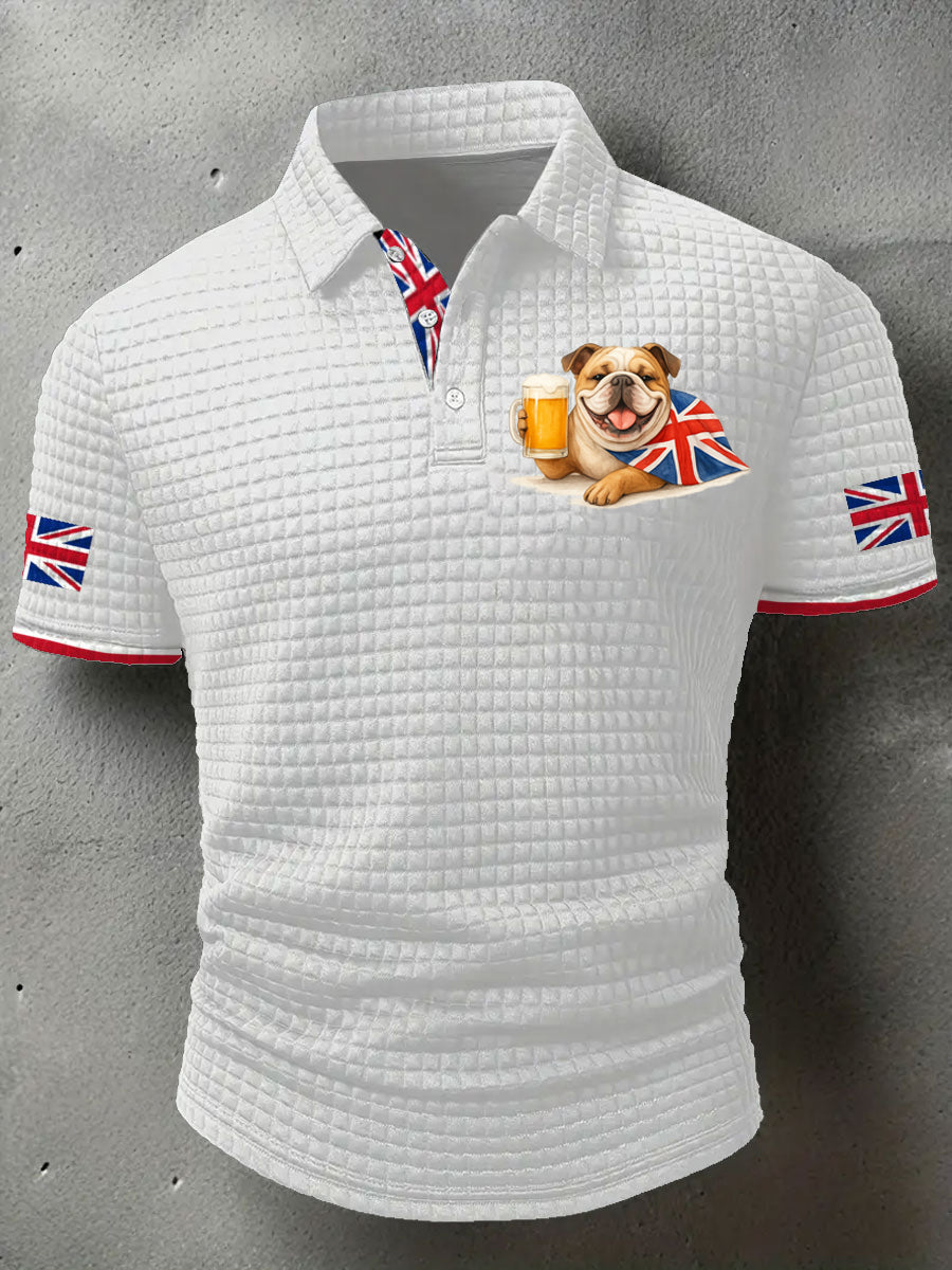 Men's Vintage England Flag Printed Casual Tops
