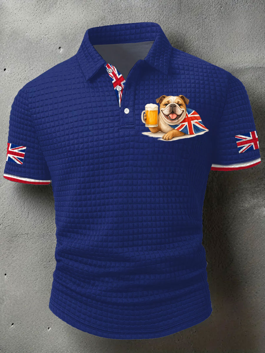 Men's Vintage England Flag Printed Casual Tops