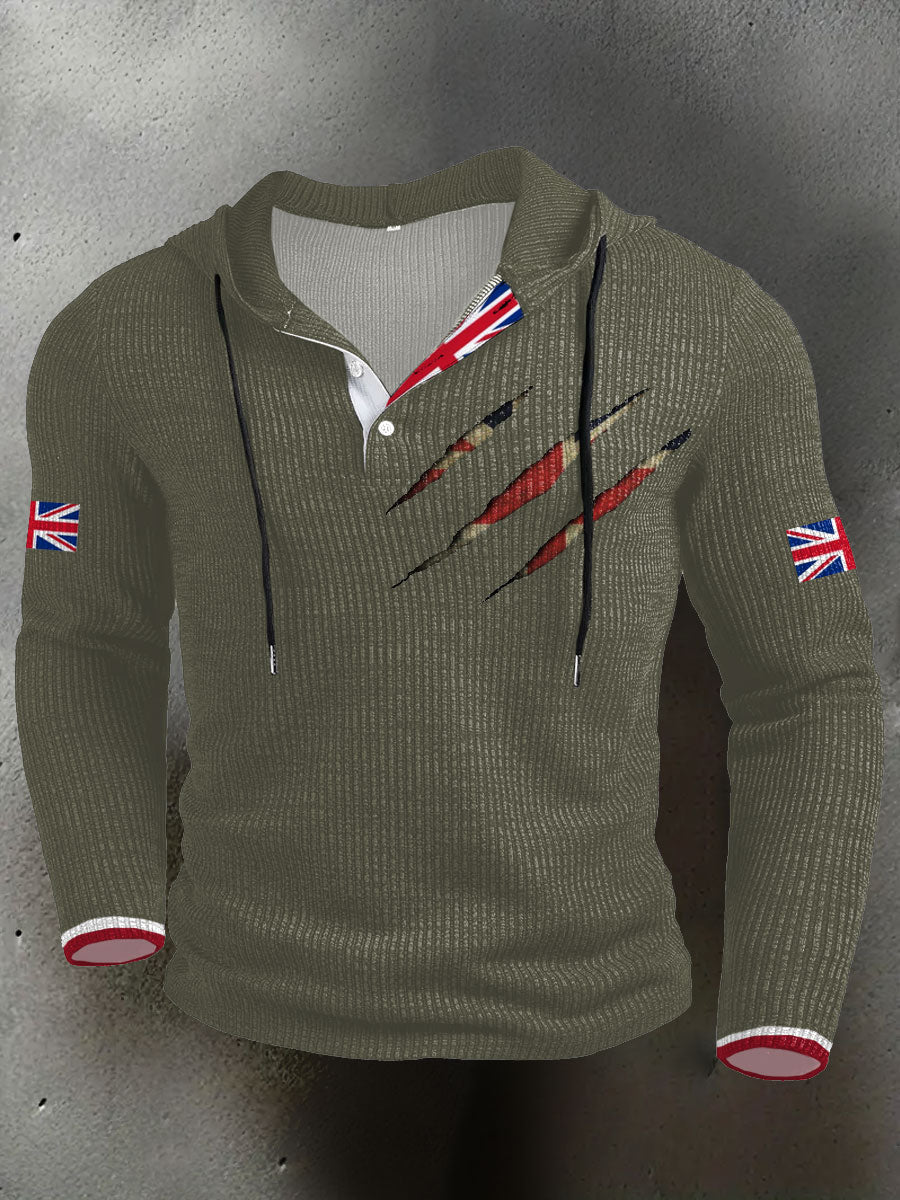 Men's UK Flag Printed Hoodie