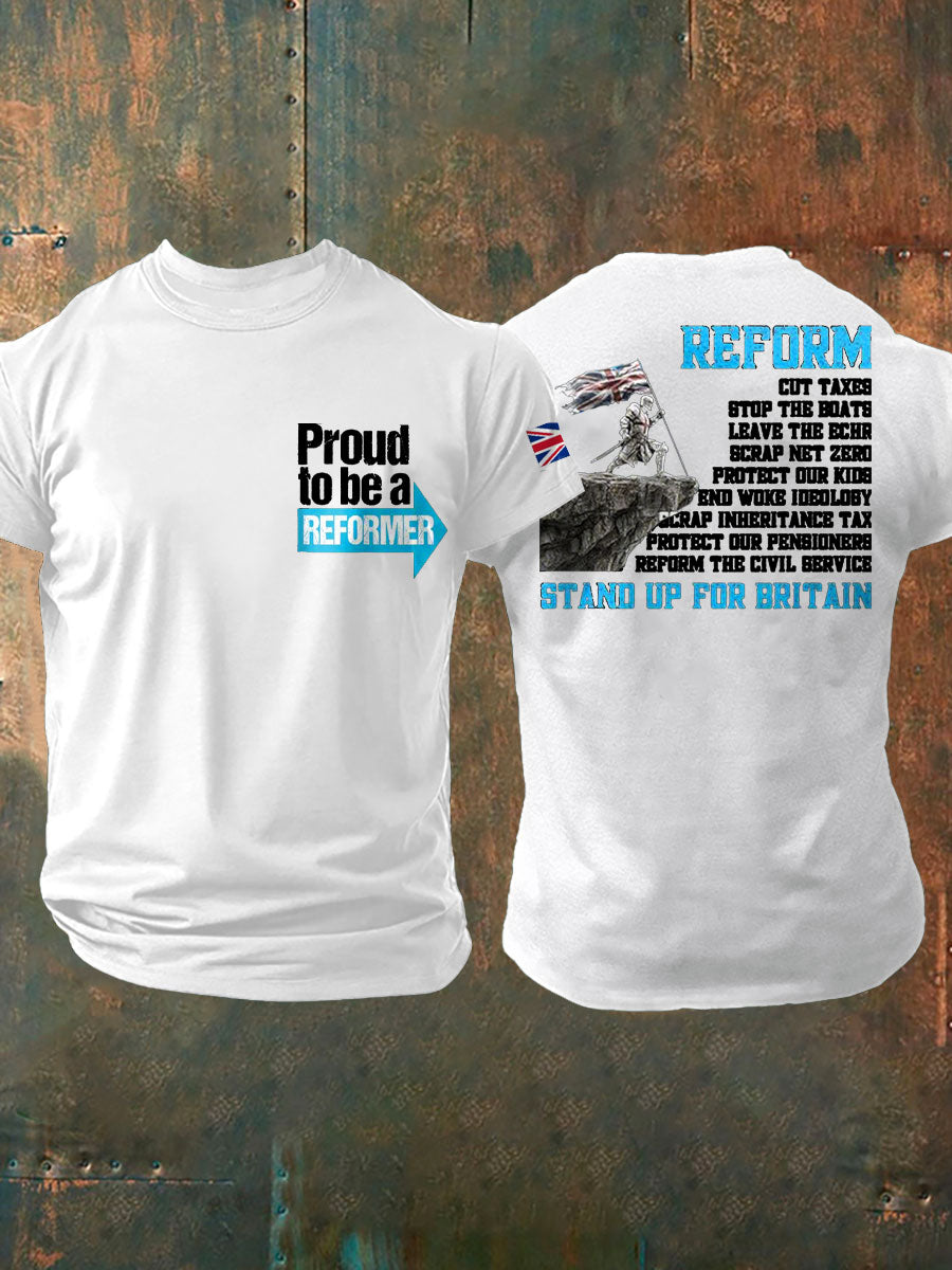 Men's UK Flag Reform Printed T-shirt