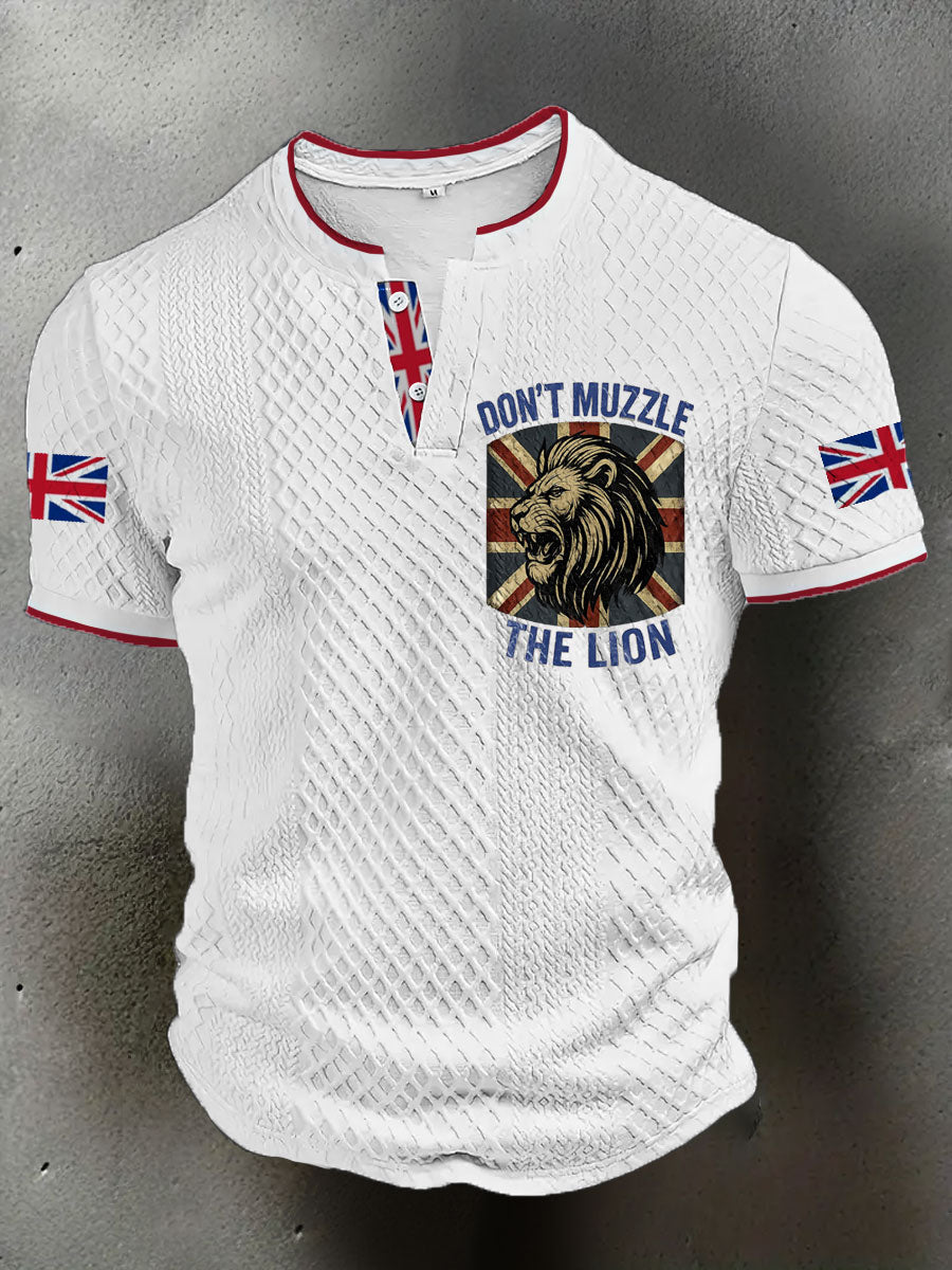 Men's UK Flag Printed Casual Tops