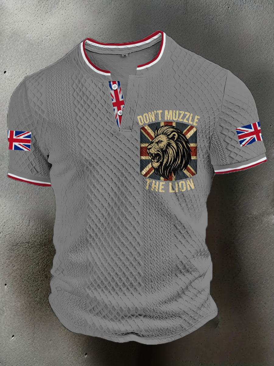 Men's UK Flag Printed Casual Tops