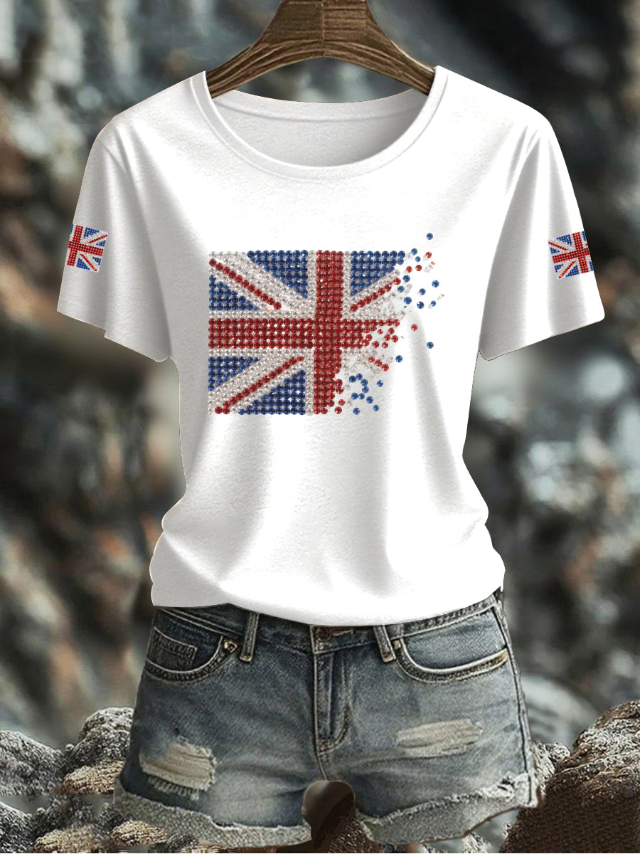 Women's UK Flag Printed T-shirt