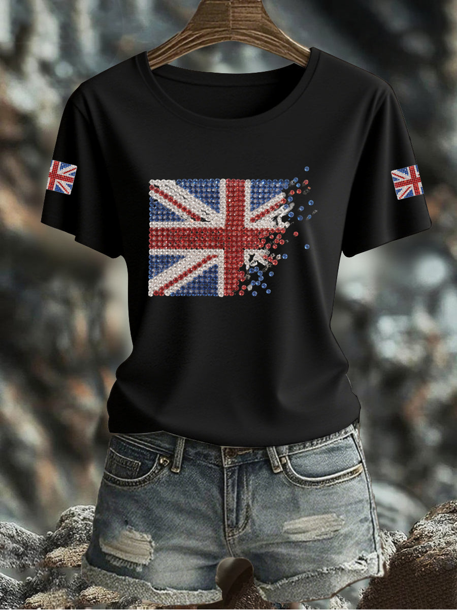 Women's UK Flag Printed T-shirt