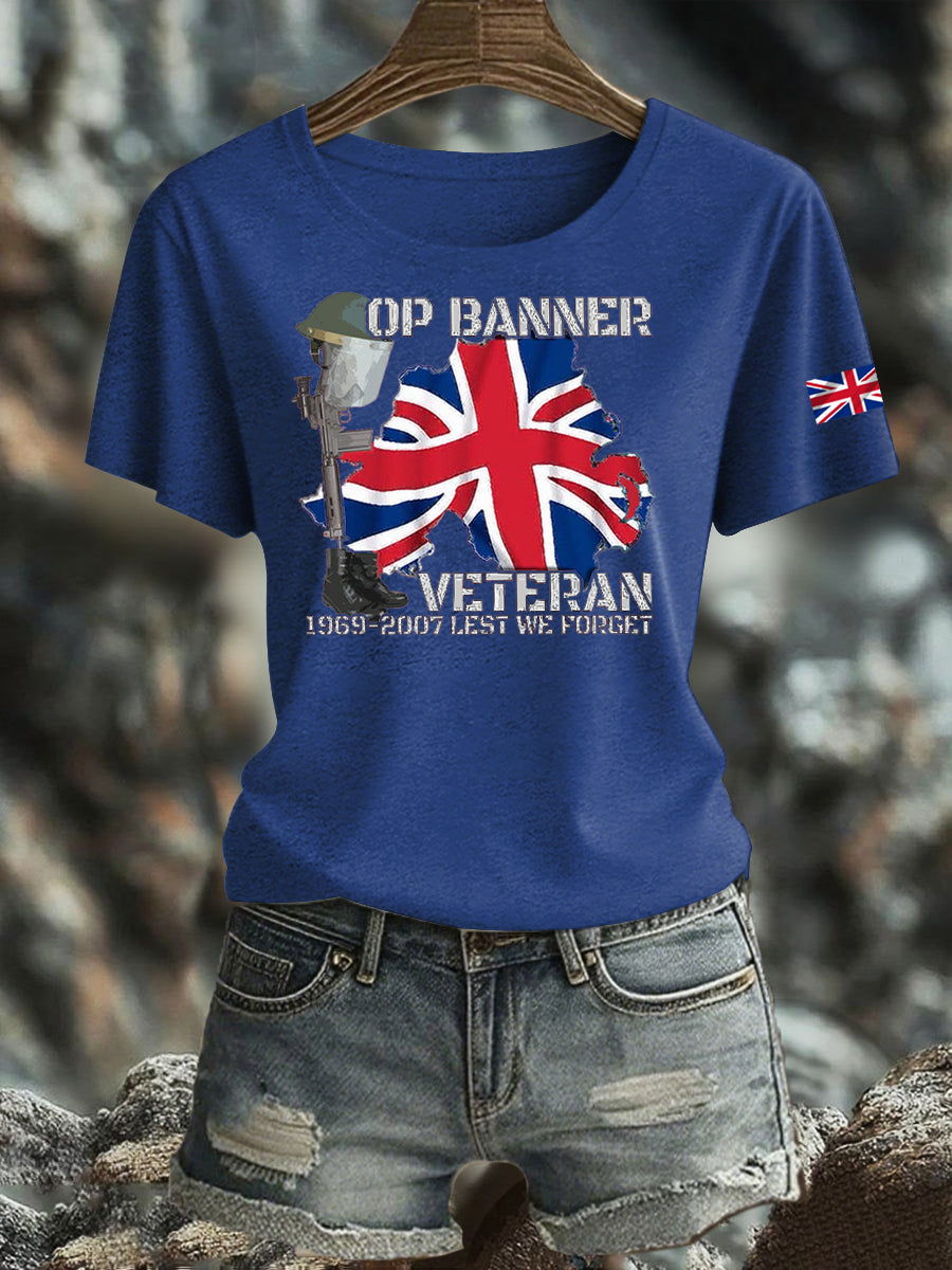 Women's British Veteran Iron On Short Sleeve T-Shirt