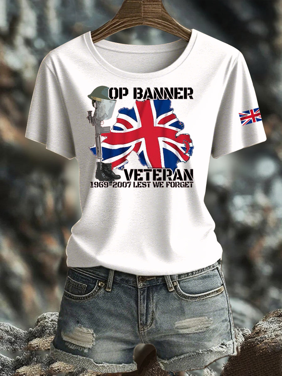 Women's British Veteran Iron On Short Sleeve T-Shirt